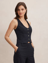 Paloma Pinstripe Waistcoat Forever New