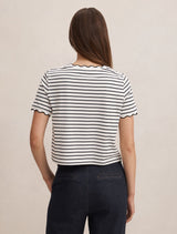 Dolly Stripe Scallop T-Shirt