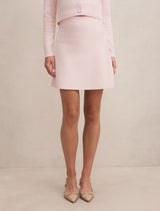 Aria Knit Mini Skirt Soft Pink Co Ord Forever New