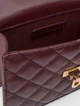 Azalea Quilt Metal Top Handle Bag