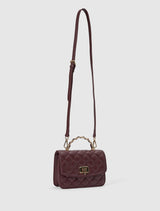 Azalea Quilt Metal Top Handle Bag