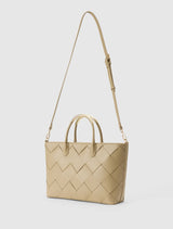Amaya Weave Metal Handle Bag