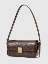 Mckenna Metal Clasp Shoulder Bag