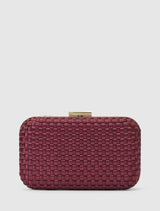 Savannah Satin Weave Hardcase Clutch