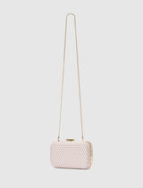 Savannah Satin Weave Hardcase Clutch Forever New