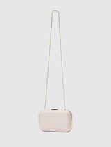 Savannah Satin Weave Hardcase Clutch Forever New