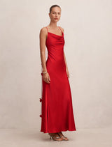 Amery 3D Floral Satin Maxi Dress Forever New