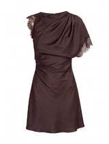 Giselle Petite Satin Lace Mini Dress Forever New