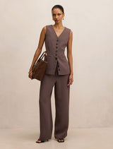 Ayla Petite Contrast Waistcoat