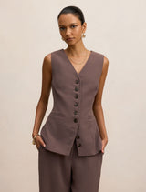 Ayla Petite Contrast Waistcoat