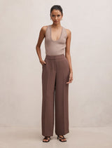 Dani Petite Tailored Straight Leg Pants Forever New