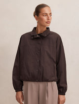 Eliza Windbreaker Jacket Chocolate Forever New