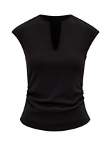 Montana V Neck Extended Shoulder Top