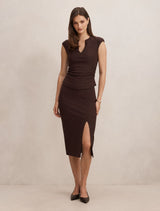 Montana V Neck Extended Shoulder Top