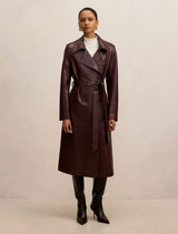 Sabina Petite Pu Trench Coat Forever New