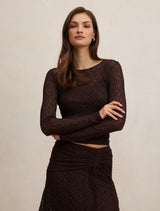 Alex Lace Long Sleeve Top Forever New