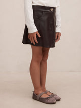 Laura Girls Faux-Leather Skirt Forever New