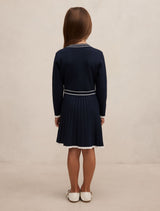 Serena Girls Pleated Knit Dress Forever New