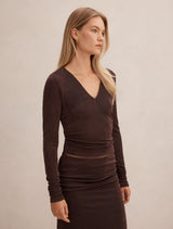 Arabella V Neck Ruched Top Forever New