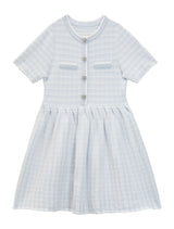 Elsa Girls Pleated Knit Boucle Dress Forever New