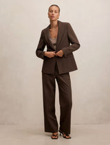 Bree Pinstripe Single Breasted Blazer Forever New