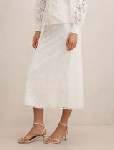 Loretta Lace Midi Skirt Forever New