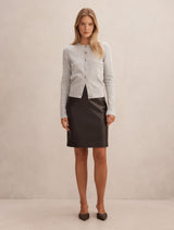 Flora Pu Pencil Midi Skirt Forever New
