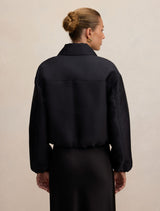 Everly Satin Bomber Jacket Forever New