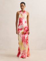 Clementine Petite Satin Maxi Dress Bellara Floral Forever New