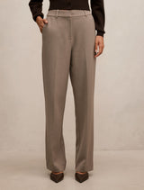 Ada Straight Leg Pants Taupe Marle Forever New