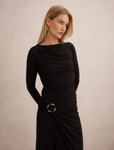 Kingsley Hardware Jersey Midi Dress Forever New