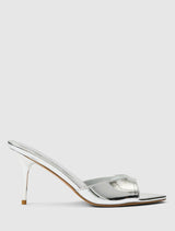 Poppy Pointed Toe Mule Heel Silver Forever New