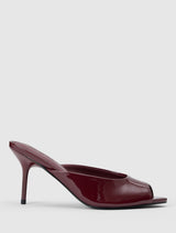 Roxy Peep Toe Mule Heel Burgundy Forever New
