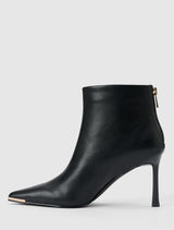 Mandy Metal Inset Heeled Ankle Boot Forever New