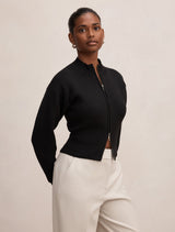 Hanna Petite Zip Knit Jacket Forever New