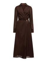 Francesca Linen Shirt Midi Dress Forever New