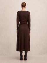 Bonnie Spot Mesh Midi Dress Forever New