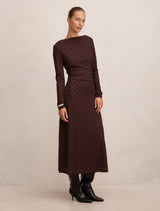 Bonnie Spot Mesh Midi Dress Forever New