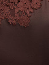 Adele One Shoulder Lace Trim Top Forever New