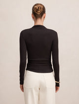 Josette Mock Neck Long Sleeve Top Forever New