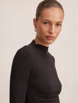Josette Mock Neck Long Sleeve Top Forever New