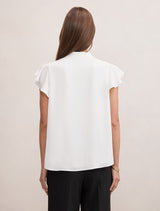 Jennie Flutter Sleeve Blouse Forever New