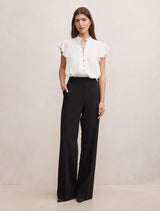 Jennie Flutter Sleeve Blouse Forever New