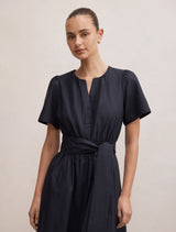 Matilda Embroidered Tie Midi Dress Forever New