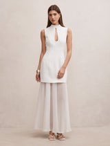 Pearl High Neck Underlay Dress
