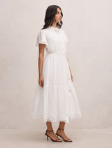 Harriet Lace Detail Midi Dress Forever New