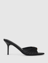 Kiana Gold Ring Detail Mule Heel Black Forever New