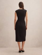Lisette Column Button Midi Dress Forever New