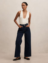 Nicki Petite Mid-Rise Straight Jeans Forever New