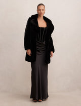 Harriet Short Faux Fur Midi Coat Forever New